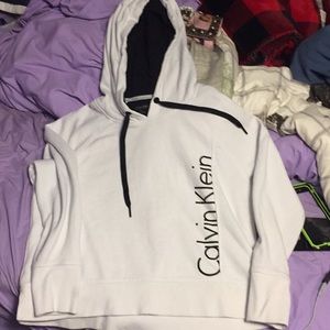 ❤️Calvin Klein white hoodie size Large